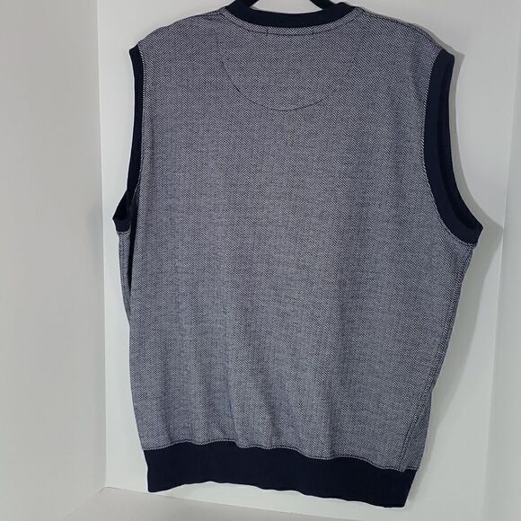Polo Golf Ralph Lauren Men's Golf Sweater Vest Blue White Size L - Picture 4 of 7